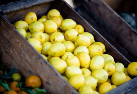 Farm-to-table Cuisine - bunch of lemons on box