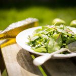 Tandoor Cuisine - green salad on white plate