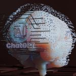 AI Food - a digital image of a brain with the word change in it