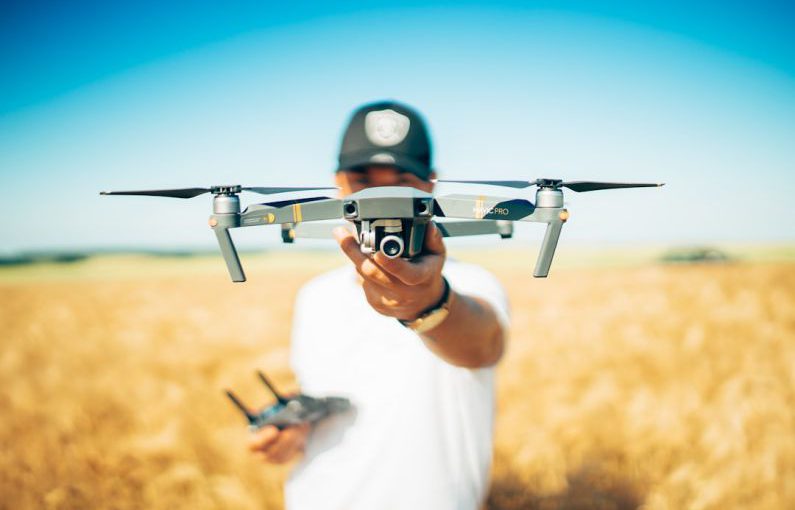 Drone Agriculture - shallow focus photography of quadcopter