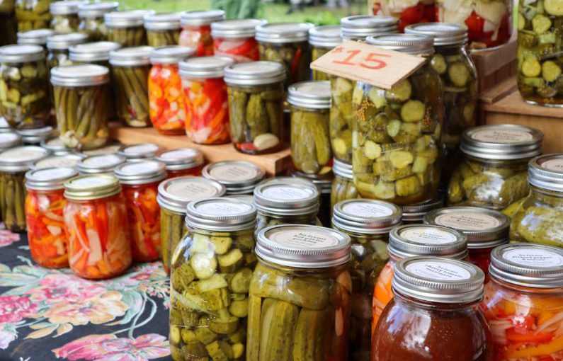Fermented Foods - clear glass jars with candies