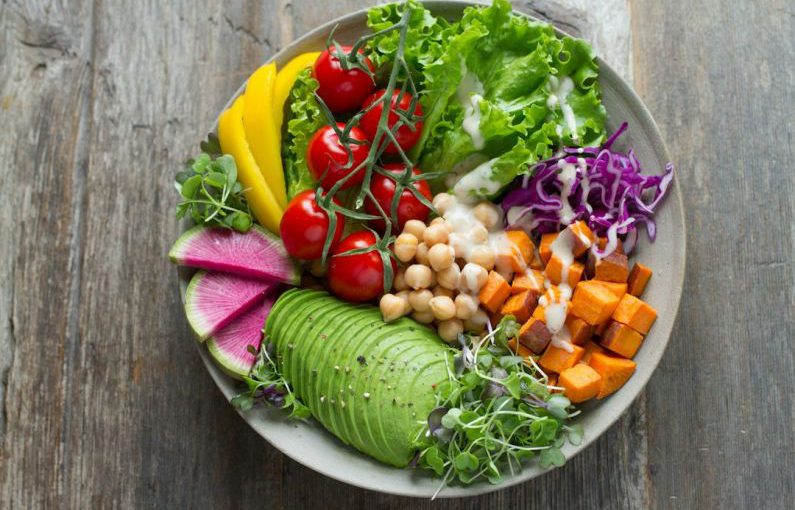 Vegan Diet - bowl of vegetable salads