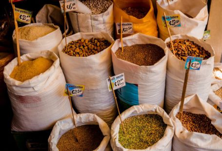 Lentils Benefits - a bunch of bags filled with different types of food