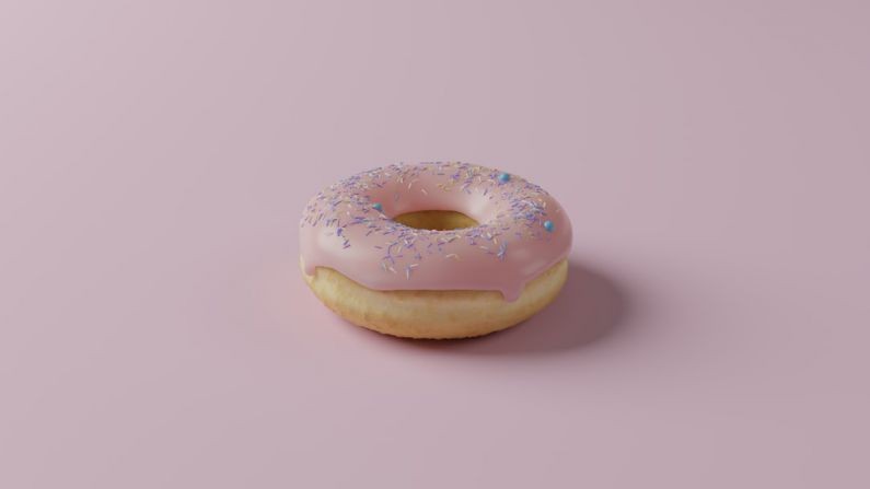 3D Printed Food - brown doughnut on white table