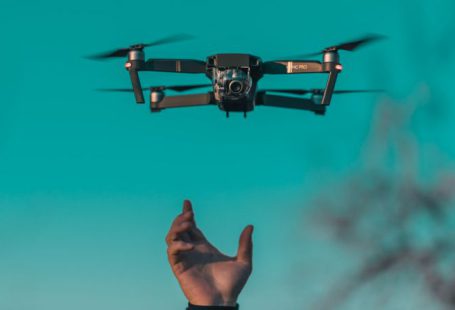 Drone Farming - tilt shift lens photo of mini drone